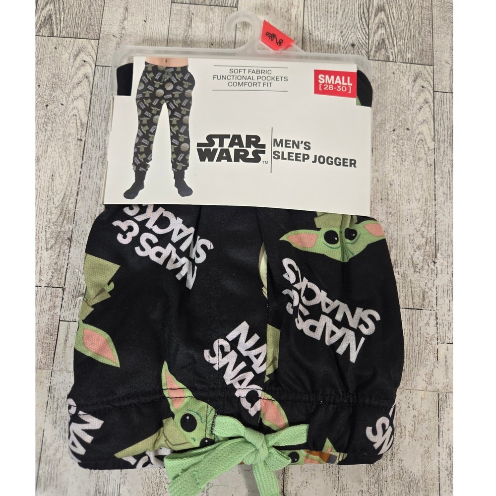 Star Wars The Child Grogu Mens Sleep Jogger Pajama Pants Naps & Snacks SMALL